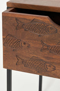 Fish Decorated Bedside Table Display From Europe Furniture Home Decoration Batela Giftware