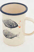 Tall Fishes Enamel Mugs (Set of 6) Enamel Tableware Mugs Batela Giftware