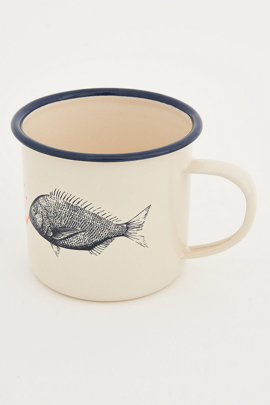 Fishes Enamel Mugs (Set of 6) Enamel Tableware Mugs Batela Giftware