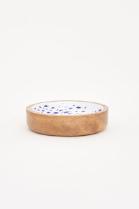 Small Enamelled Wooden BowlTray with Fish Decoration From Europe Batela Giftware