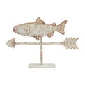 Table Top Tin Fish Weather Vane with base Marine Mammals Batela Giftware