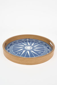 Wooden Trays with Compass Rose Design (Set of 2 ) From Europe Batela Giftware