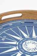 Wooden Trays with Compass Rose Design (Set of 2 ) From Europe Batela Giftware