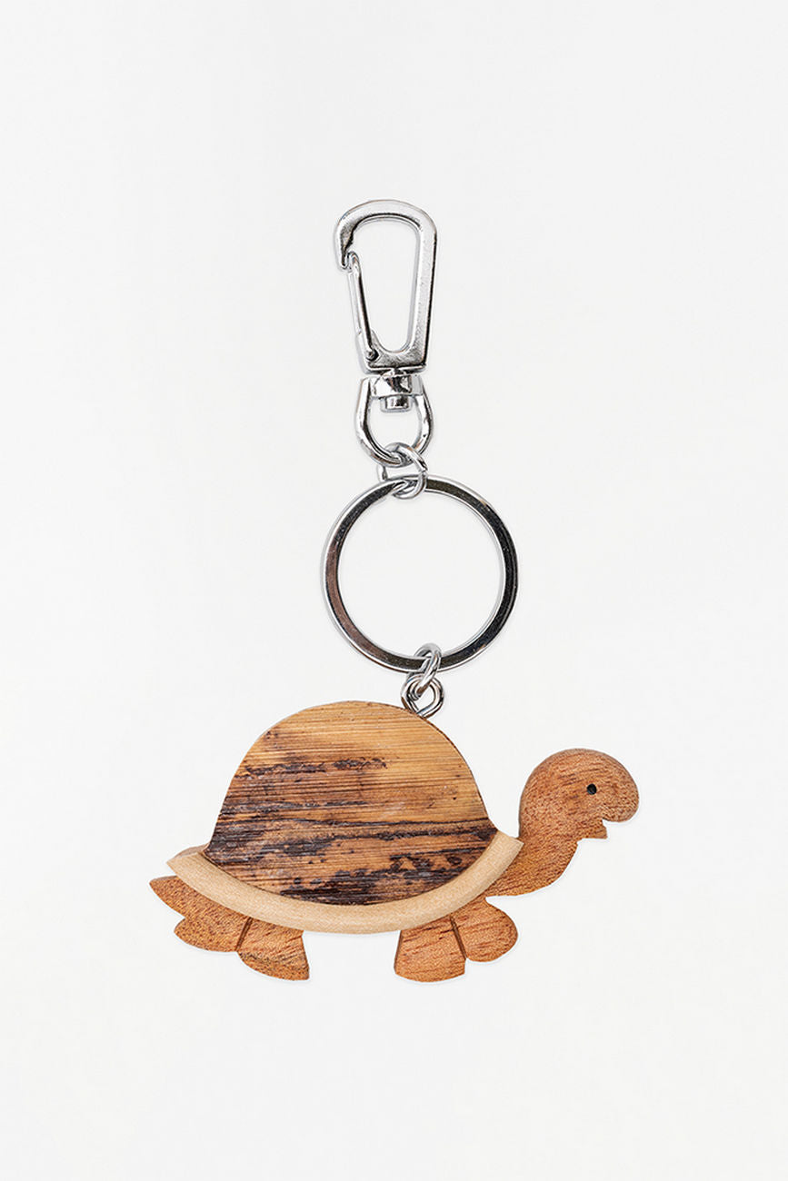 Wooden Key Ring - Decorated Turtle Key Ring Batela Giftware