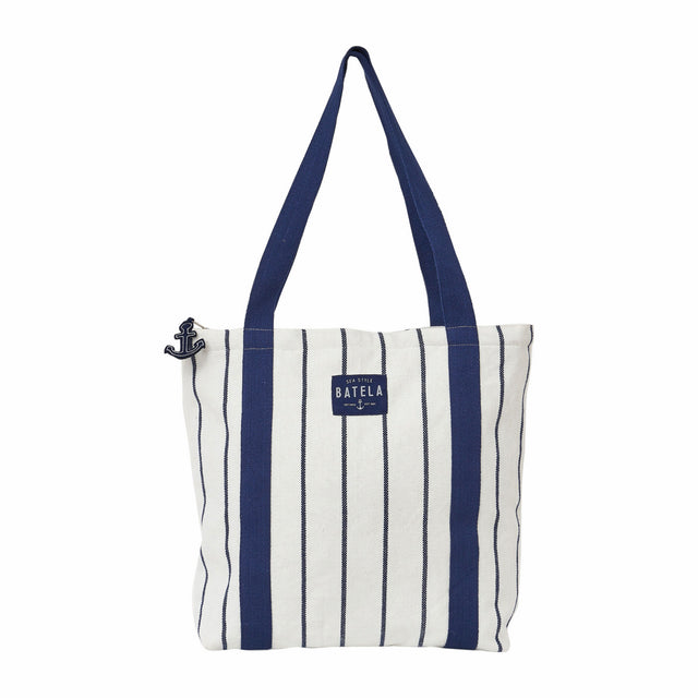 Navy and Cream Tote Bag Clearance Batela Giftware