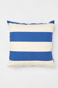 Cushion - White/Blue Stripes Cushions Batela Giftware