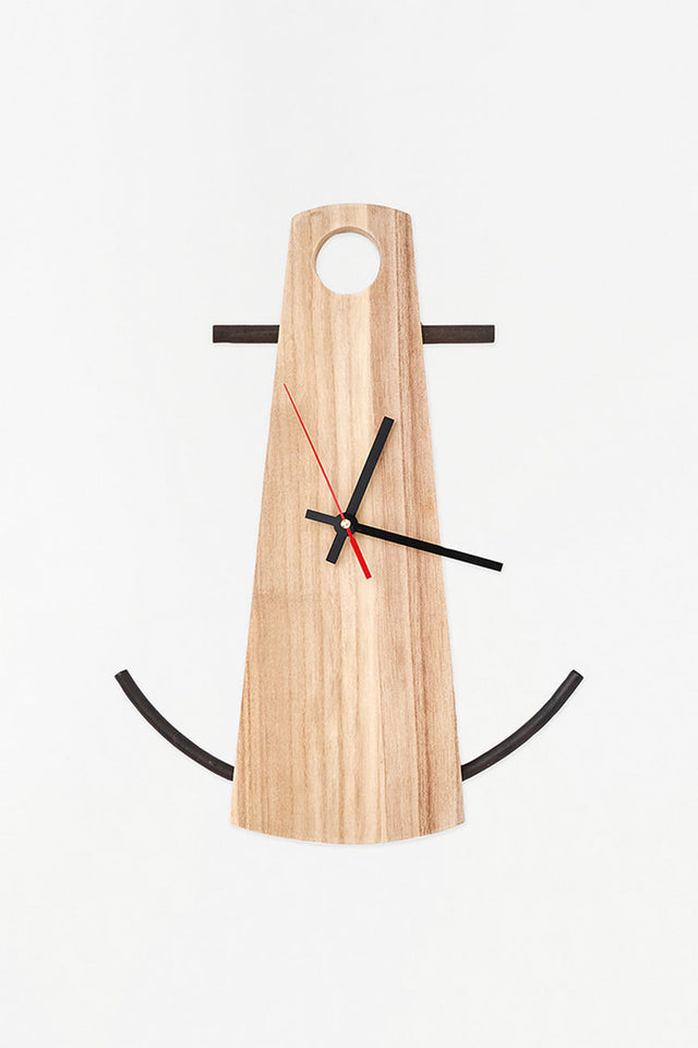 Anchor on Wood Wall Clock Clock price-change-job-active Wall Clock Batela Giftware