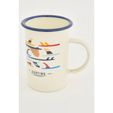 Enamel Surf Board Long Mugs (Set of 6) Enamel Tableware Mugs Surf Batela Giftware