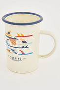 Enamel Surf Board Long Mugs (Set of 6) Enamel Tableware Mugs Surf Batela Giftware