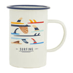 Enamel Surf Board Long Mugs (Set of 6) Enamel Tableware Mugs Surf Batela Giftware