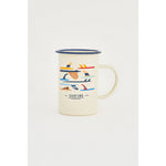 Enamel Surf Board Long Mugs (Set of 6) Enamel Tableware Mugs Surf Batela Giftware