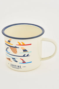 Enamel Surf Board Mugs (Set of 6) Enamel Tableware Mugs Surf Batela Giftware