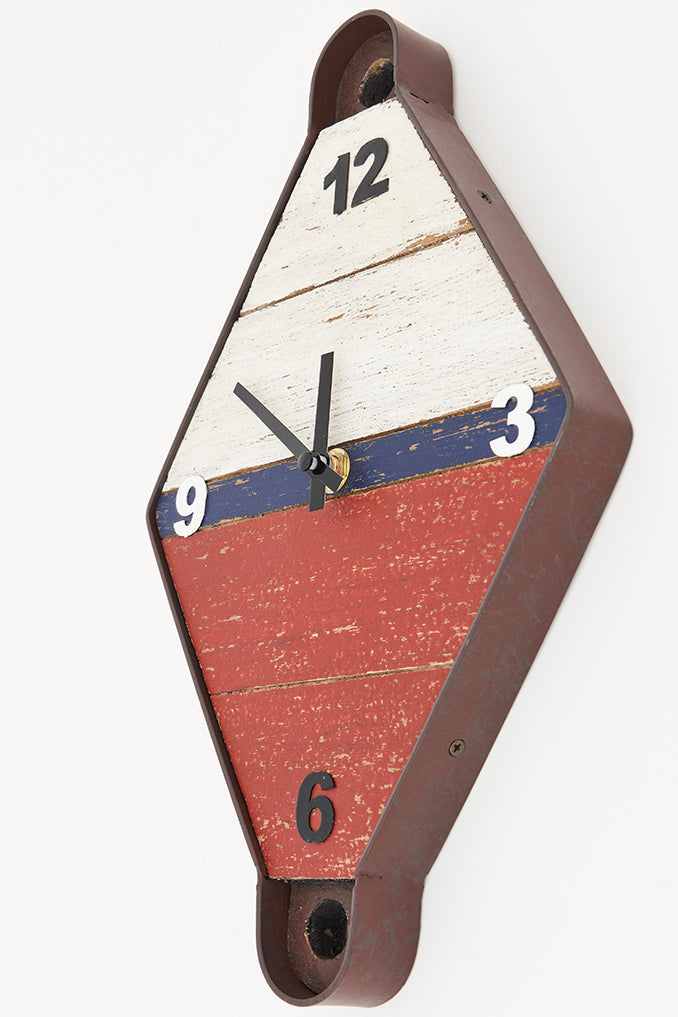 Buoy-shaped Clock in Wood and Metal From Europe Batela Giftware