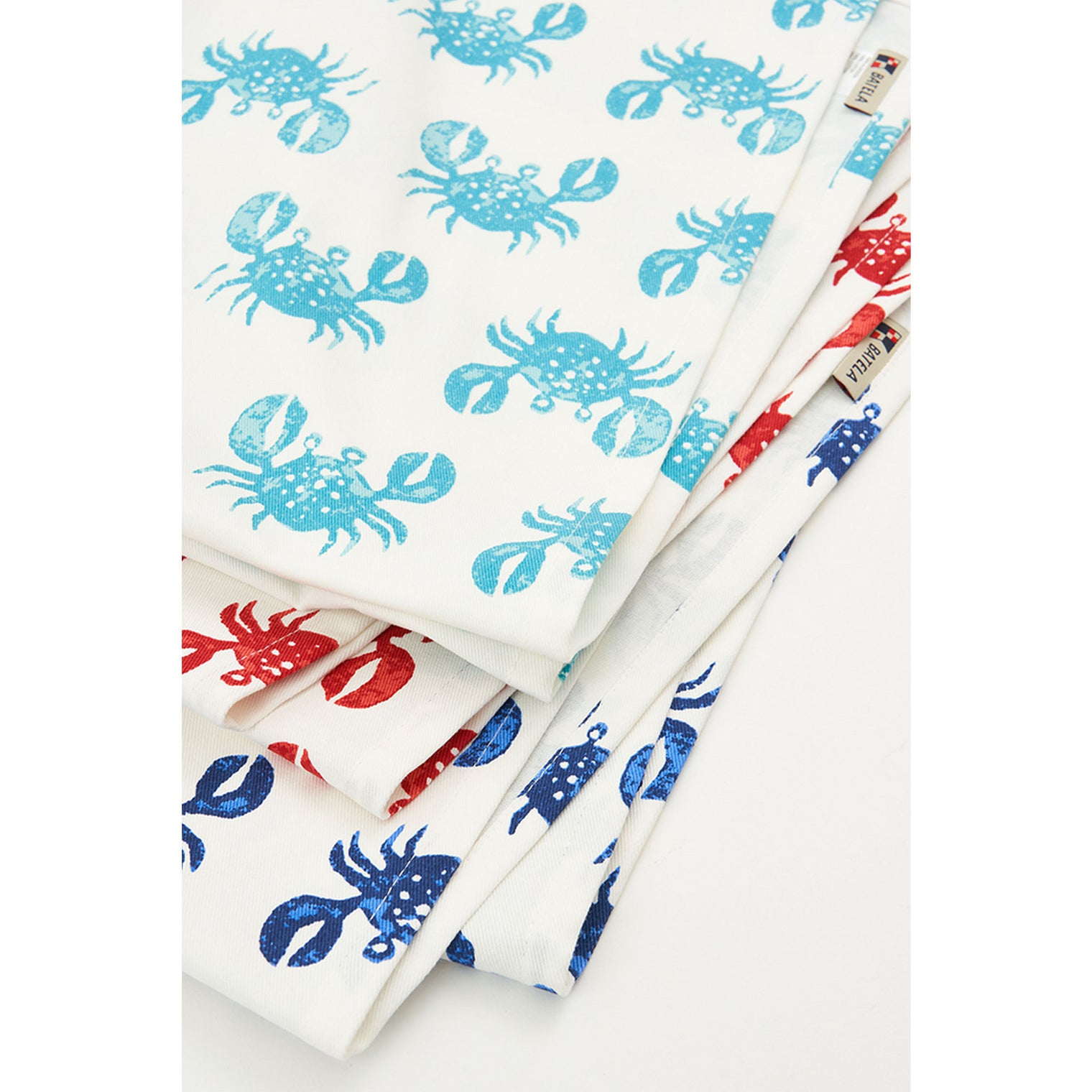 Crabs Tea Towels (Set of 3 in 3 colours) Tableware Batela Giftware