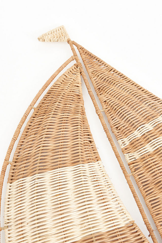 Rattan Sailboat Wall Decoration Driftwood Ornaments Batela Giftware