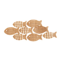 Rattan Shoal of Fish Wall Decoration Driftwood Ornaments Batela Giftware