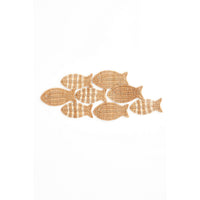 Rattan Shoal of Fish Wall Decoration Driftwood Ornaments Batela Giftware