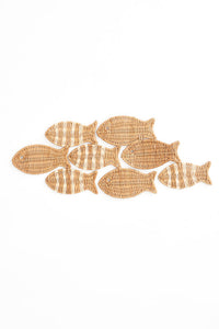 Rattan Shoal of Fish Wall Decoration Driftwood Ornaments Batela Giftware