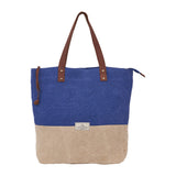 Large Tote Bag - Navy/Buff Bags Sale Batela Giftware