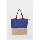 Large Tote Bag - Navy/Buff Bags Sale Batela Giftware