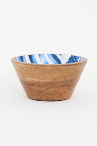 Small Enamelled Wooden Bowl with Shell Design From Europe Batela Giftware