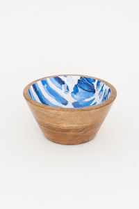 Small Enamelled Wooden Bowl with Shell Design From Europe Batela Giftware