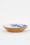 Medium Enamelled Wooden Bowl with Lobster design From Europe Batela Giftware