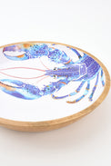 Medium Enamelled Wooden Bowl with Lobster design From Europe Batela Giftware