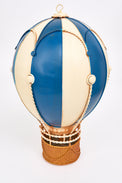 Large Blue and Beige Metal Hot Air Baloon From Europe Batela Giftware