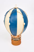 Large Blue and Beige Metal Hot Air Baloon From Europe Batela Giftware