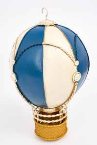 Medium Blue and Beige Metal Ddecorative hot Air Balloon From Europe Batela Giftware