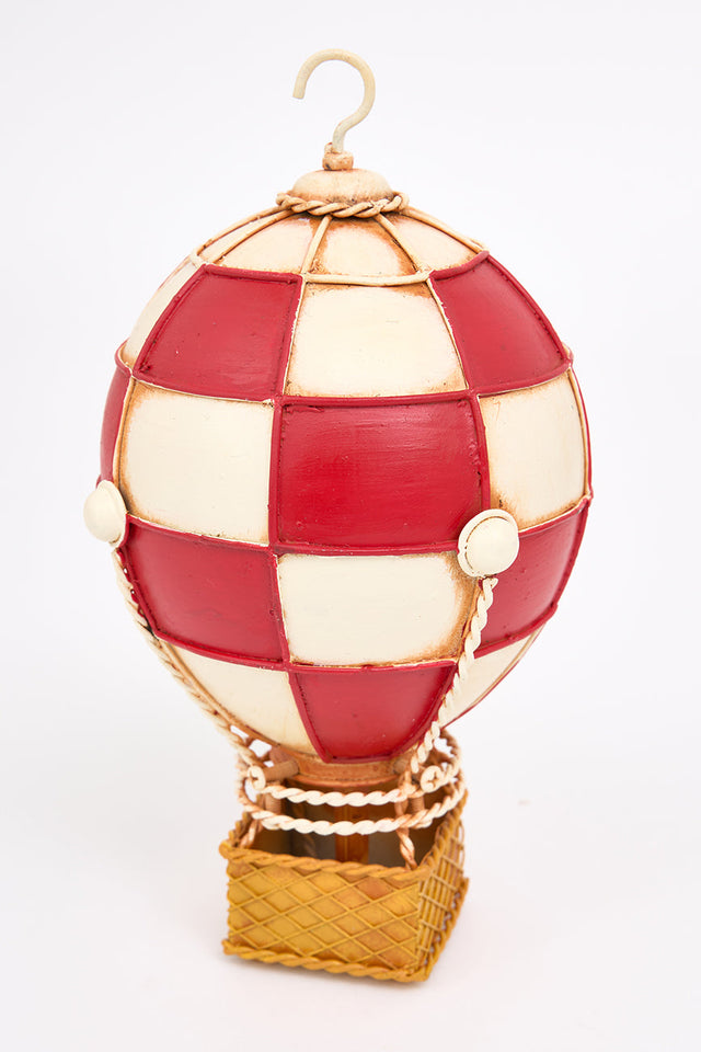 Decorative Balloon in Red and Beige Metal deco elementos decorativos From Europe globos hogar novedades2025 objetos decorativos Batela Deco 2025