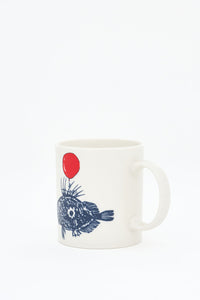 Ceramic Mugs with Fish and Red Balloon (Set of 4) From Europe Batela Giftware