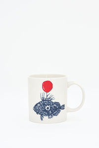 Ceramic Mugs with Fish and Red Balloon (Set of 4) From Europe Batela Giftware