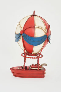 Hanging Metal Red/White/Blue Balloon with Red Boat From Europe Batela Giftware