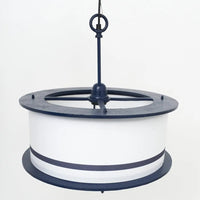 Metal Ceiling Lamp White with a Blue Stripe From Europe Batela Giftware