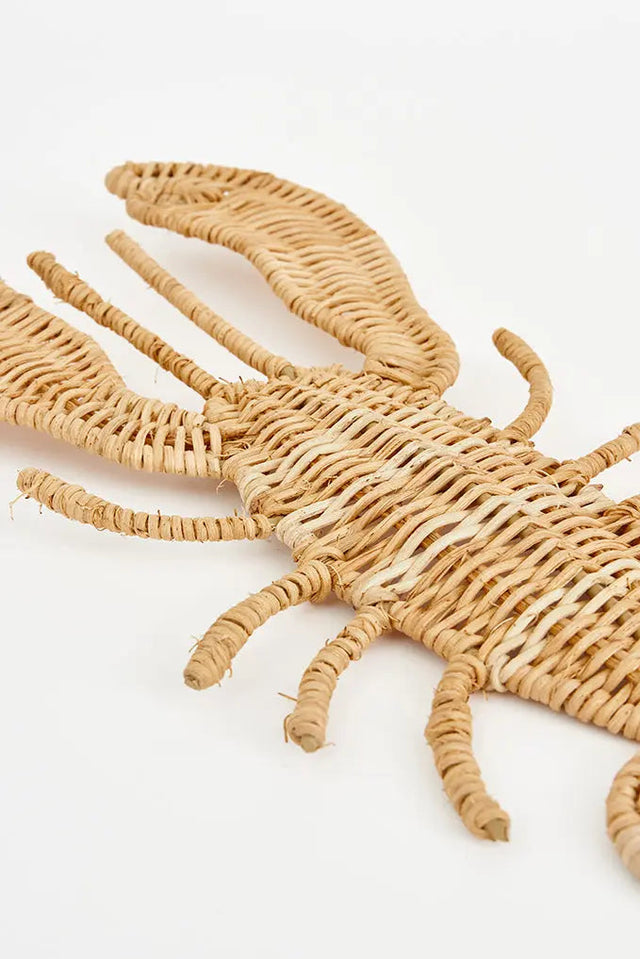 Rattan Lobster Wall Decoration Driftwood Ornaments Batela Giftware