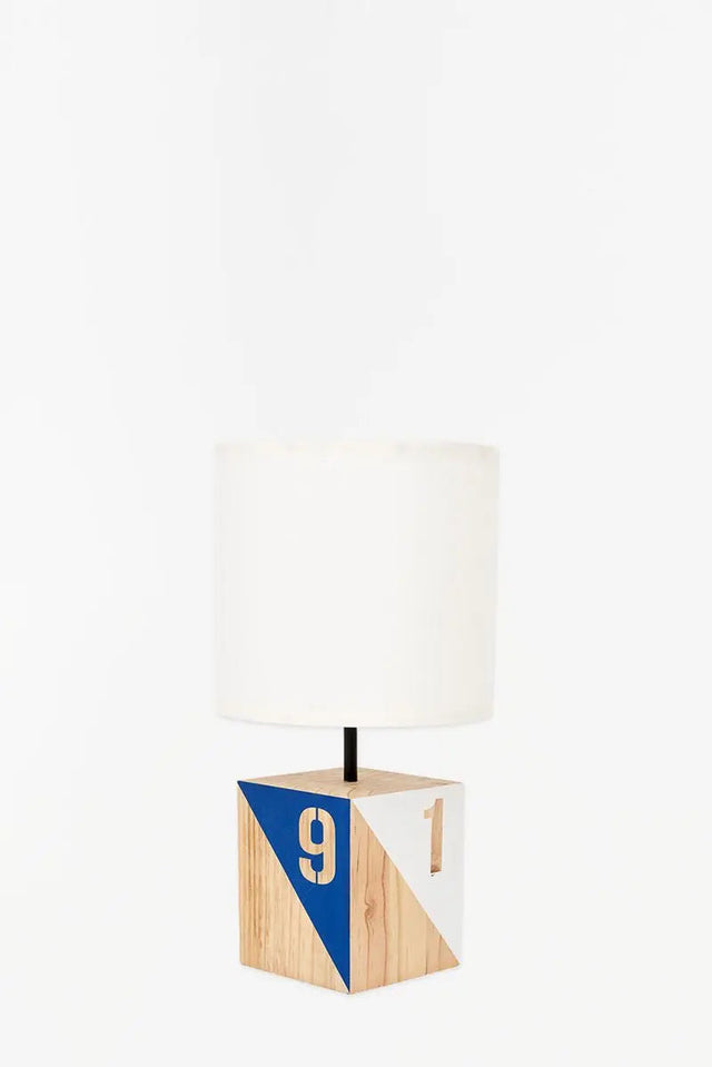 Cube Lamp - Wooden base Lamp Table Lamps Batela Giftware