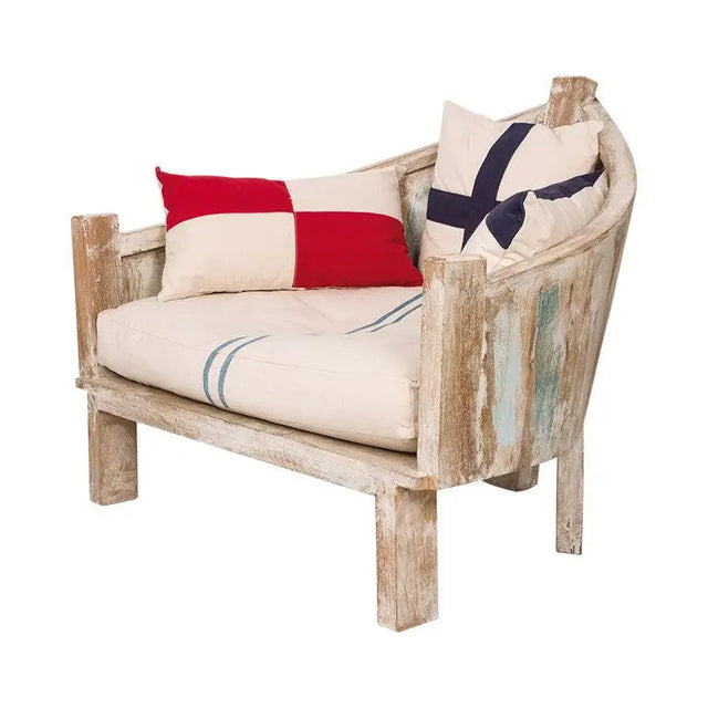 Sea Style Armchair with Cushions Display Furniture Home Decoration Batela Giftware