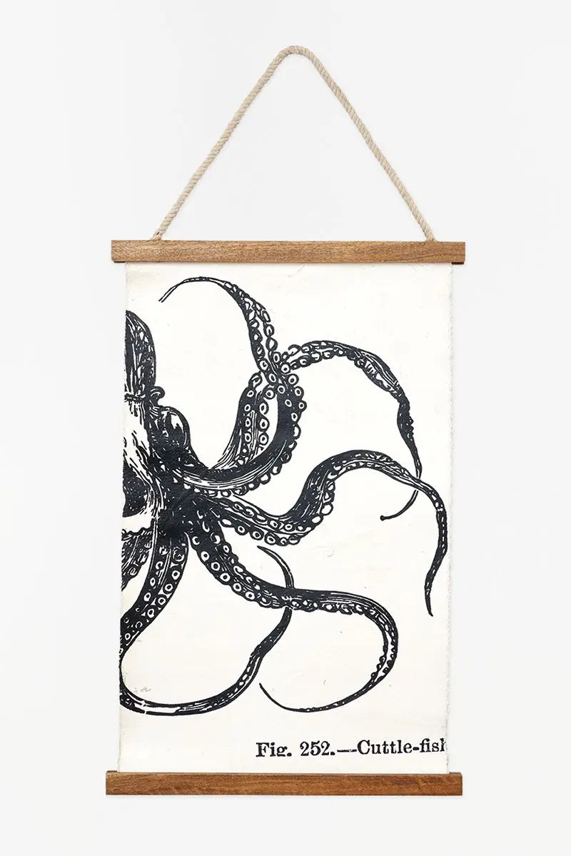 Canvas Wall Hanging - Octopus Marine Mammals Pictures Batela Giftware