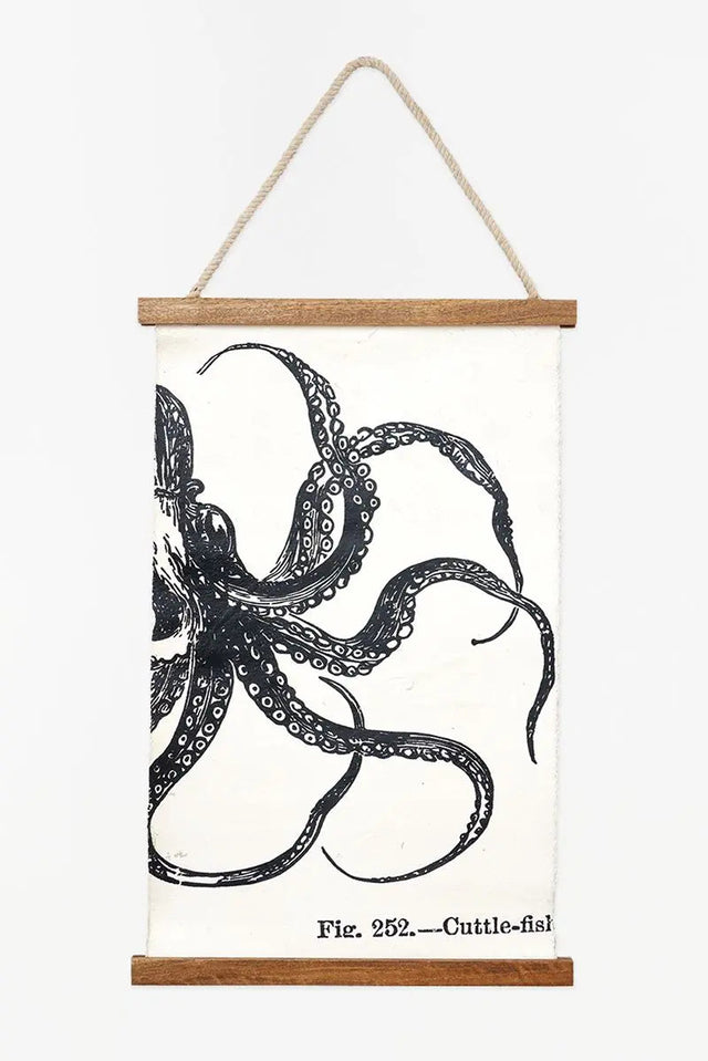 Canvas Wall Hanging - Octopus Marine Mammals Pictures Batela Giftware