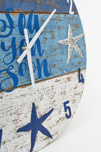 Clock with 'Sea you Soon' Motto From Europe Batela Giftware