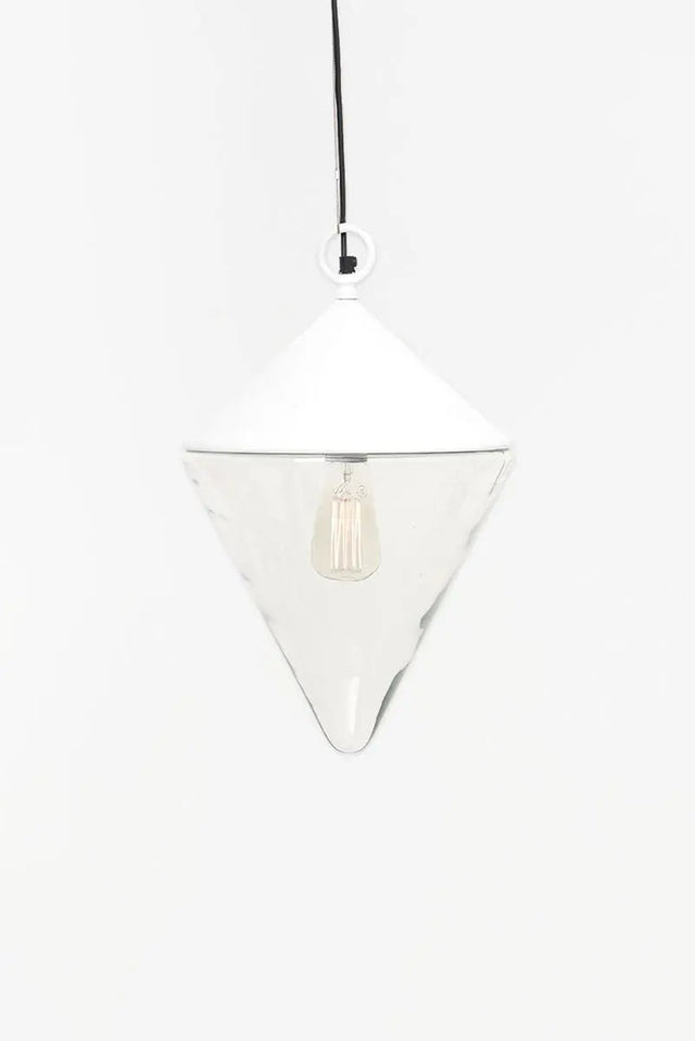 White Conical Buoy-Shaped Hanging Light Ceiling Lights Lamp Batela Giftware