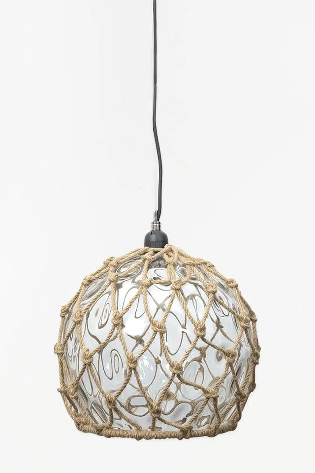 Rope Ceiling Light - Buoy Style (Clear) Ceiling Lights Lamp Batela Giftware