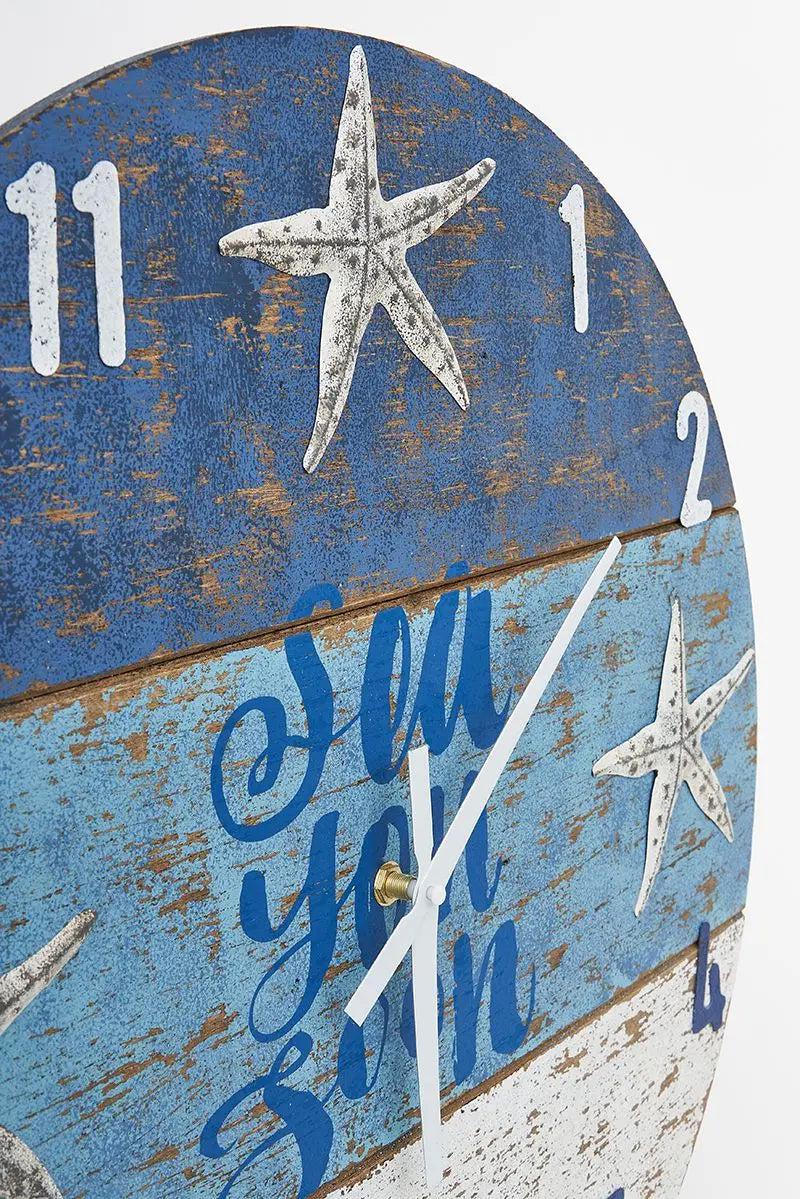 Clock with 'Sea you Soon' Motto From Europe Batela Giftware