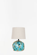 Small Glass Buoy Bedside Lamp - Blue Lamp Table Lamps Batela Giftware