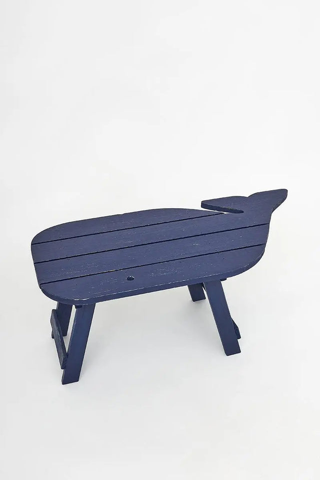 Wooden Blue Whale Shaped Coffee/Occasional Table Display From Europe Furniture Home Decoration Batela Giftware