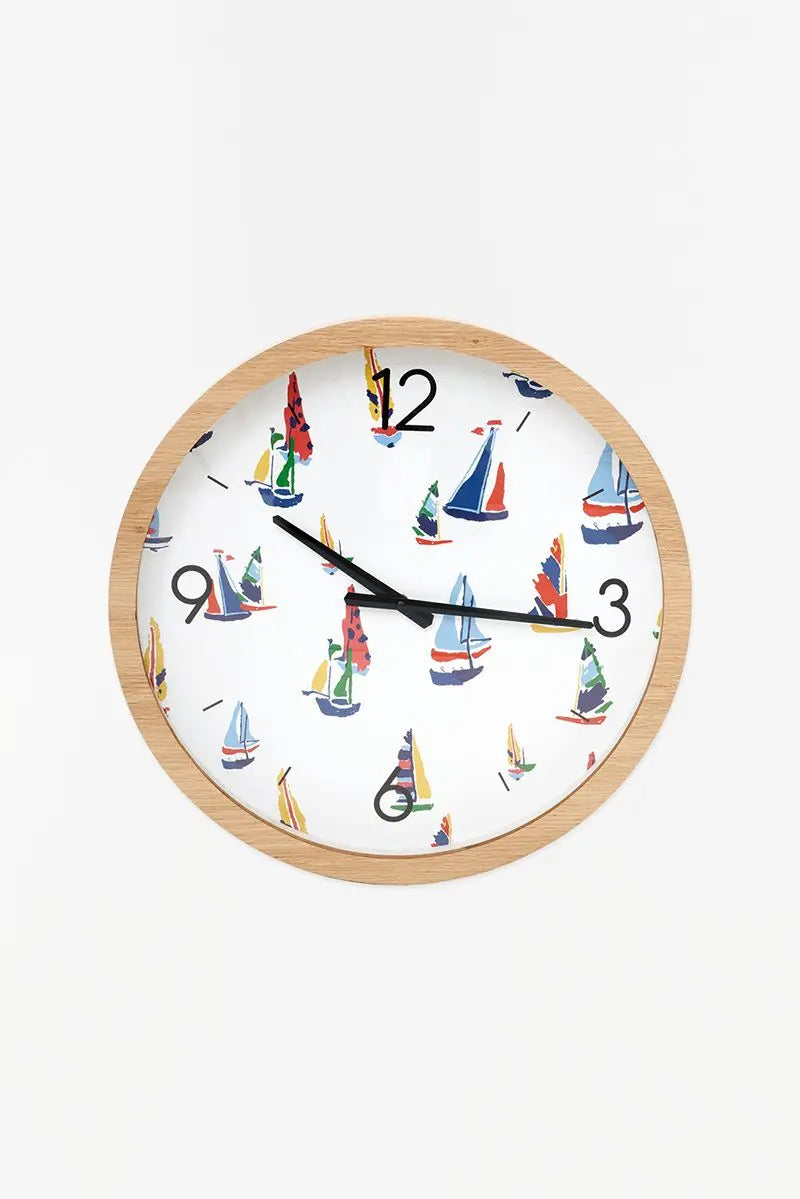 Large Wall Clock - Sailboats Clearance From Europe Batela Giftware