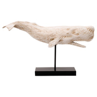 Sperm Whale With Base Ornament in White Marine Mammals Batela Giftware