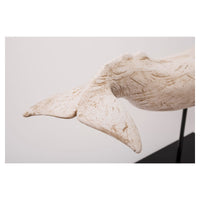 Sperm Whale With Base Ornament in White Marine Mammals Batela Giftware